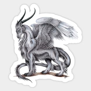 Furry Winter Dragon Sticker